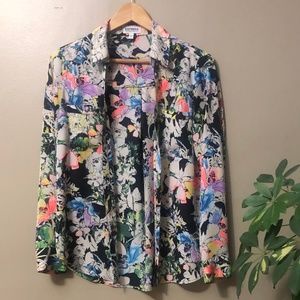 EXPRESS WOMANS PORTOFINO FLORAL SHIRT SIZE M